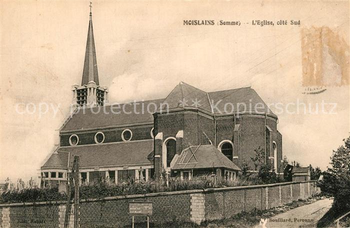 Moislains Somme Eglise cote Sud
