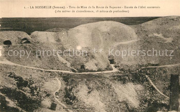 La Boisselle Trou de Mine de la Route de Bapaume Entree de l’Abri souterrain