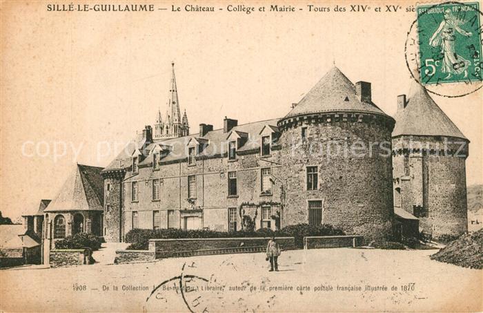 Sille-le-Guillaume Le Chateau College et mairie Tours