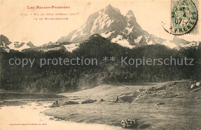 Ossau Vallee Pic du Midi d’Ossau vu de Bious Artigue
