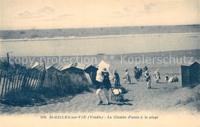 Saint-Gilles-sur-Vie Vendee Le Chemin d’acces a la plage