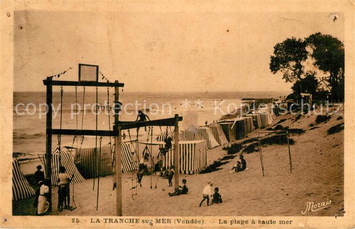 La Tranche-sur-Mer La plage a haute mer