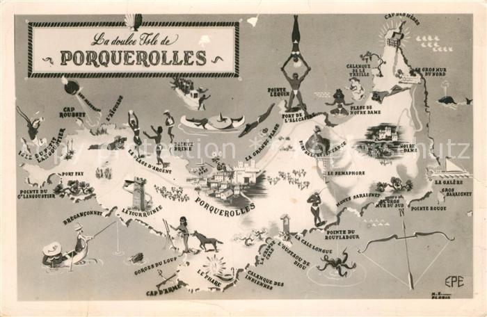 Porquerolles Inselkarte