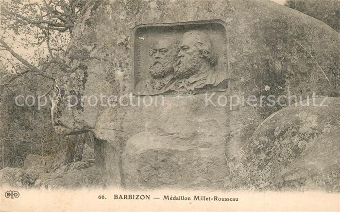 Barbizon Medaillon Millet Rousseau