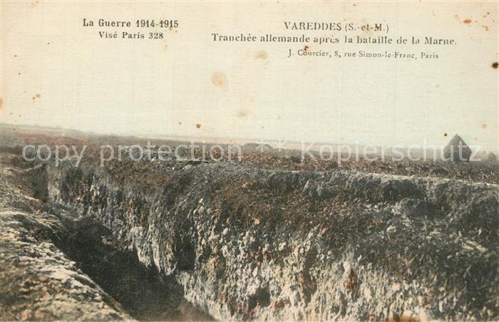 Varreddes La Guerre 1914-15 Tranchee allemande ap