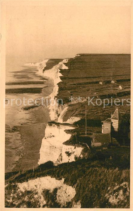 Berneval sur Mer la falaise en bordure de la plage