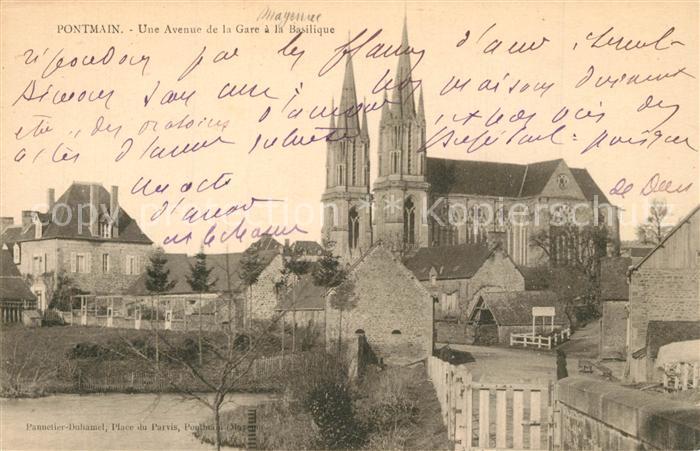 Pontmain Une Avenue de la Gare a la Basilique
