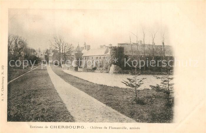 Cherbourg Chateau de Flammanville arrivee