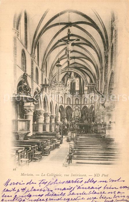 Mortain La Collegiale vue Interieure