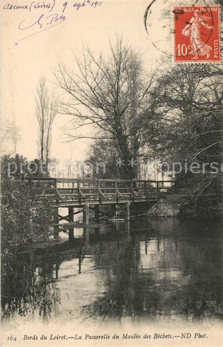 Olivet Loiret Bords du Loiret La Passerelle du Moulin des Bechets