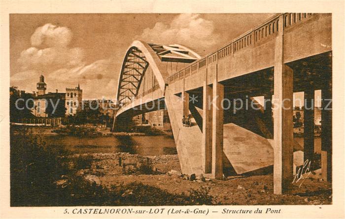 Castelmoron-sur-Lot Structure du Pont