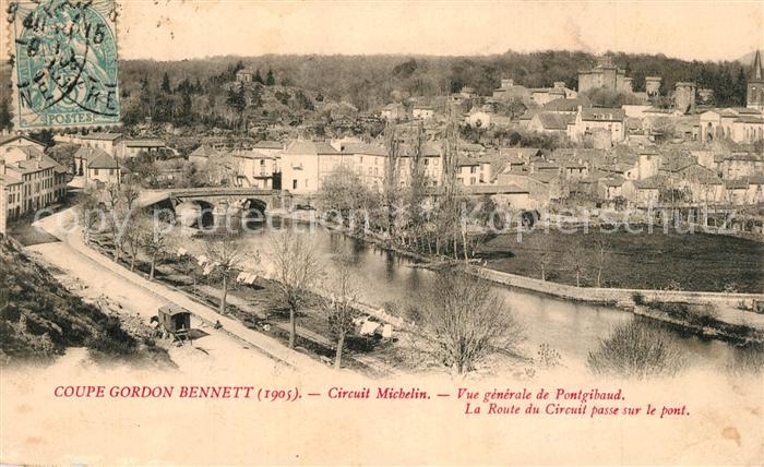 Pontgibaud Circuit Michelin Vue generale La Route du Circuit passe sur le pont
