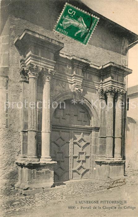 Auvergne Region Portail de la Chapelle du College