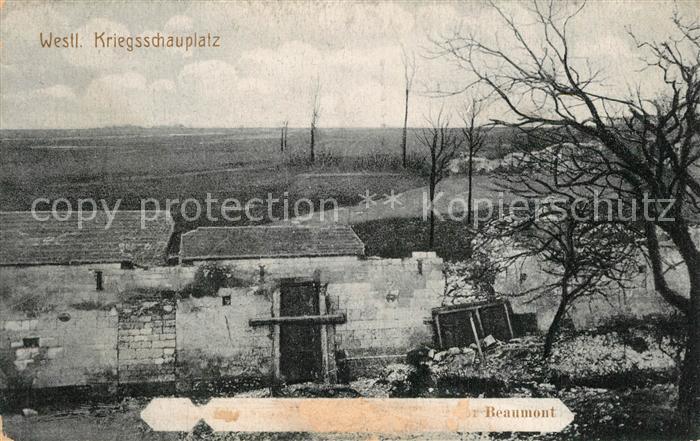 Beaumont Puy-de-Dome WK1 Zerstoertes Dorf