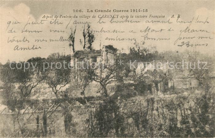 Carency Aspect de Pentree du village de Carency apres la victoire Francaise