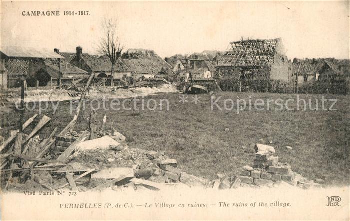 Vermelles Le Village en ruines