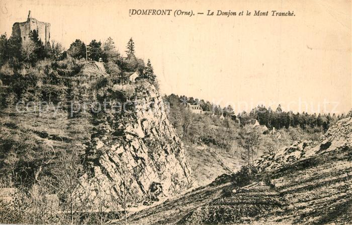 Domfront Orne Le Donjon et le Mont Tranche