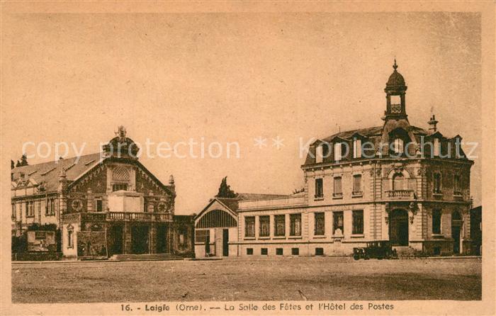 L Aigle La Salle des Fetes et l’Hotel des Postes