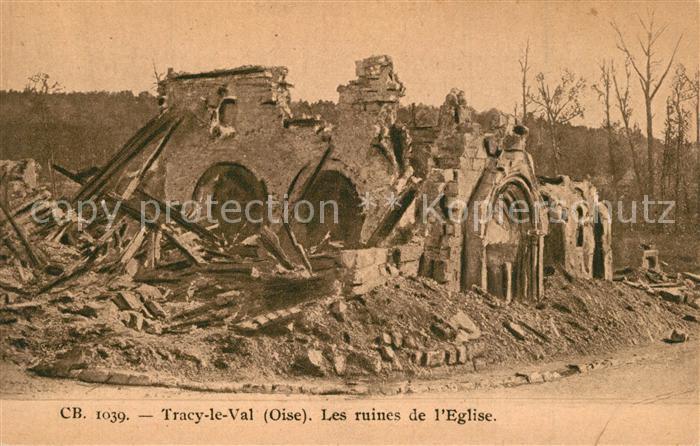 Tracy-le-Val Les ruines de l'Eglise