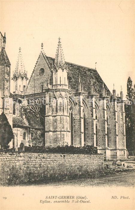 Saint-Germer-de-Fly Eglise ensemble Sud Ouest