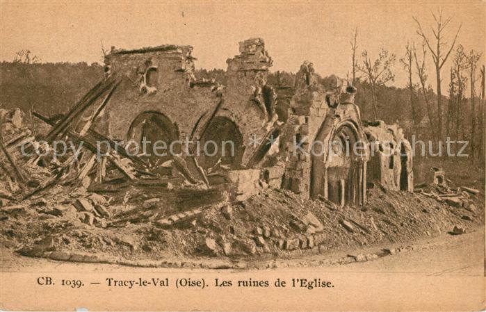 Tracy-le-Val Les ruines de l'Eglise