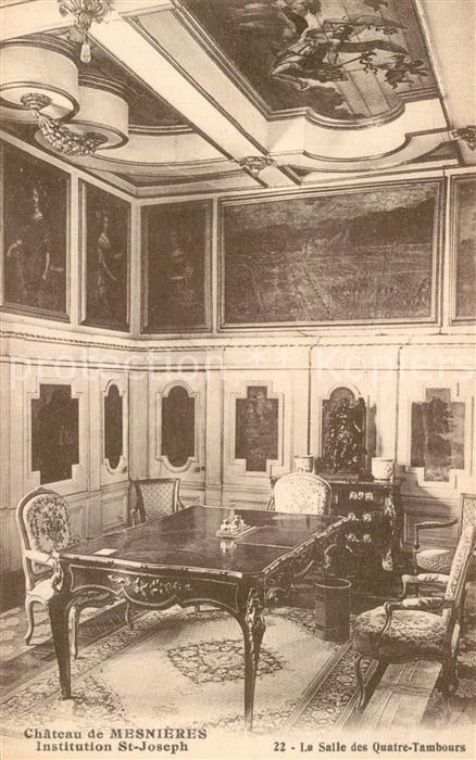 Mesnieres-en-Bray Chateau Institution St Joseph la Salle des Quatre Tambours