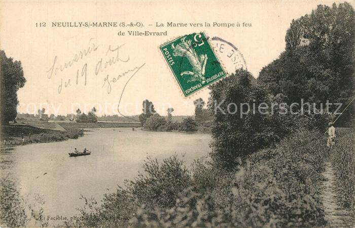 Neuilly-sur-Marne La Marne vers la Pompe a feu de Ville Evrard