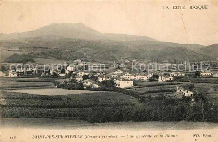 Saint-Pee-sur-Nivelle Vue generale et la Rhune