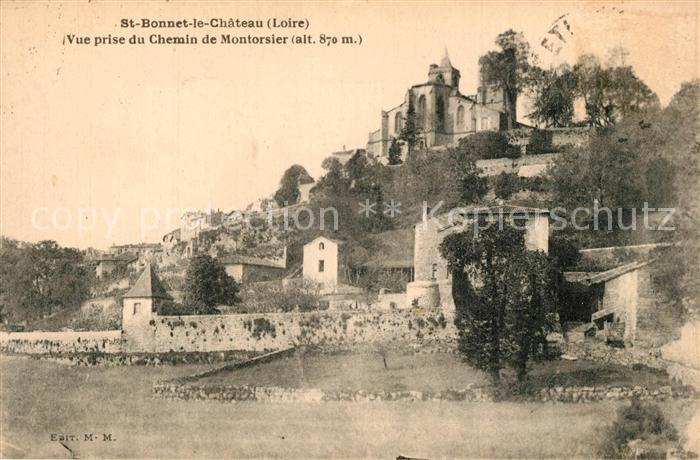 Saint-Bonnet-le-Chateau Vue prise du Chemin de Montorsier