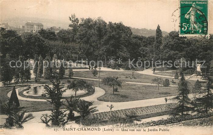 Saint-Chamond Vue sur le Jardin Public