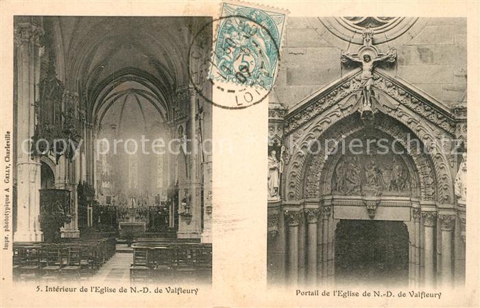 Valfleury Intérieur de l'Eglise de Notre Dame de