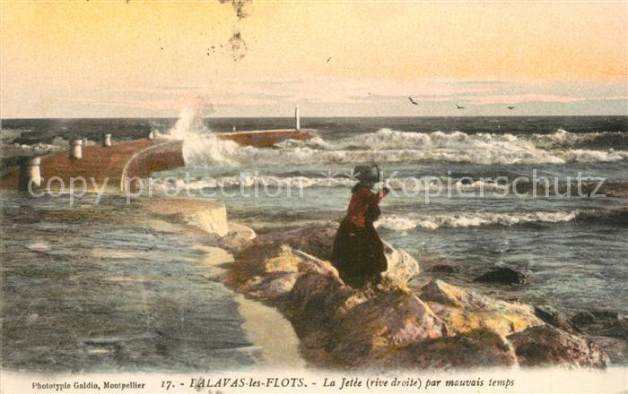 Palavas-les-Flots Herault Le Jetée par mauvais temps