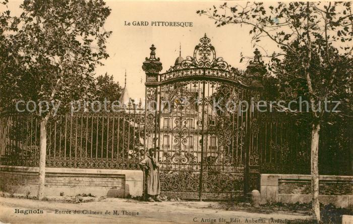 Bagnols-sur-Ceze Entrée du Chateau de M. Thome
