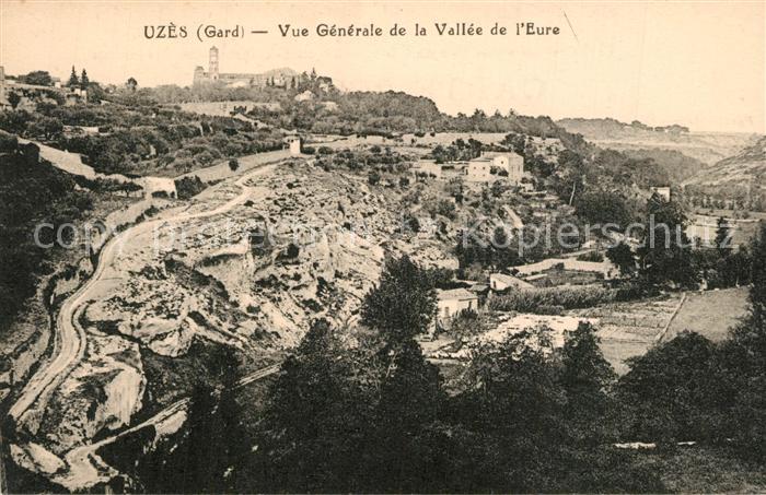 Uzes Vue Generale de la Vallee de l'Eure