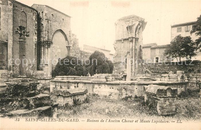 Saint-Gilles Gard Ruines de l'ancien Choeur et Musee Lapi