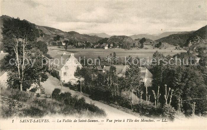 Saint-Sauves-d Auvergne Panorama Vallee de Saint Sauves vue pri