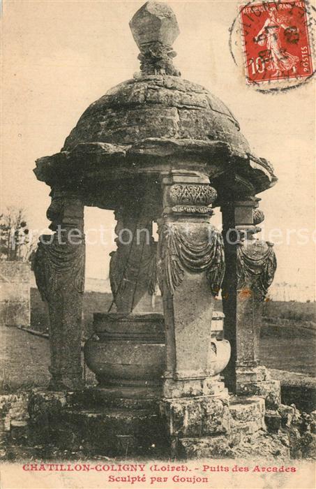 Chatillon-Coligny Puits des Arcades sculpté par Goujon