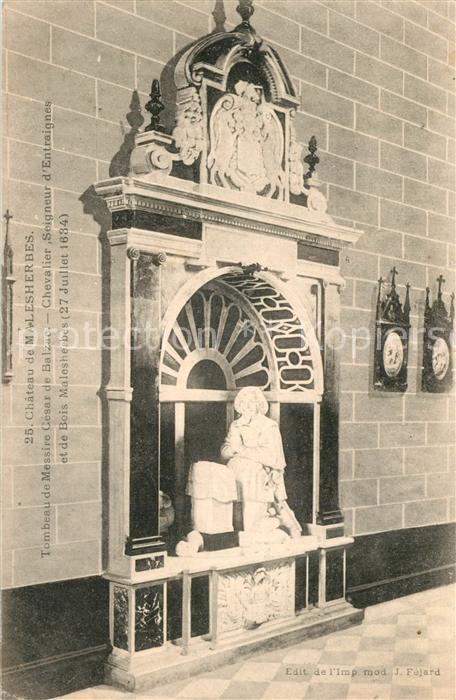 Malesherbes Chateau Tombeau de Messire César de Balzac