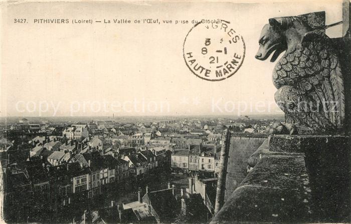 Pithiviers Loiret Panorama Vallee de l'Oeuf vue prise du