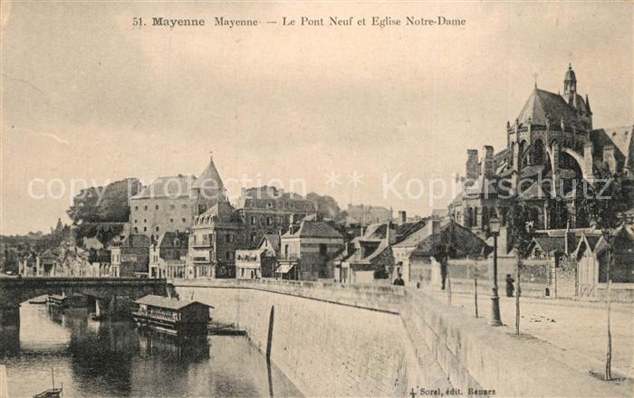 Mayenne Pont Neuf Eglise Notre Dame