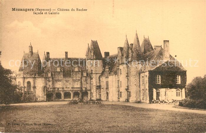 Mezangers Chateau du Rocher facade et Galerie