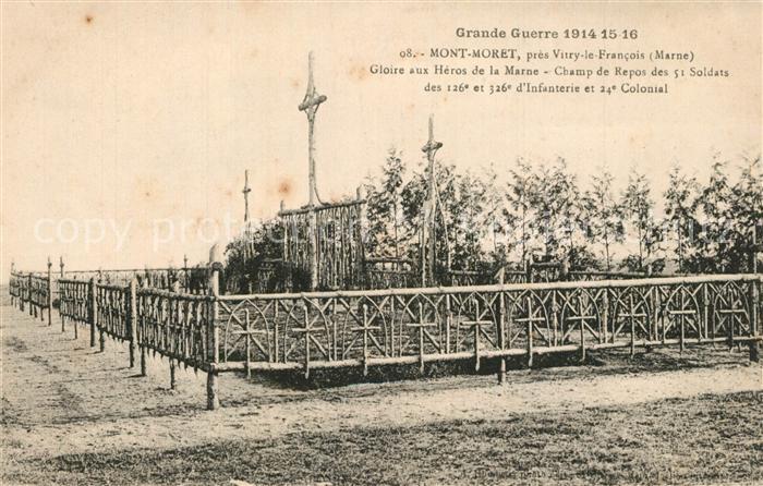 Vitry-le-Francois Mont Moret Cimetière Grande Guerre