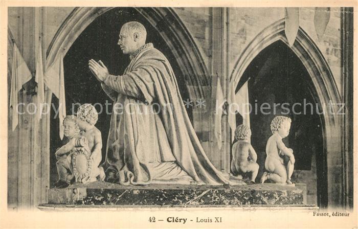 Clery-Saint-Andre Louis XI Statue Sculpture
