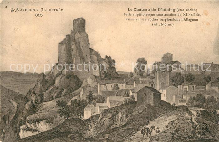 Leotoing Chateau Dessin Kuenstlerkarte