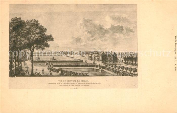 Bierre-les-Semur Chateau de Bierre Dessin Kuenstlerkarte