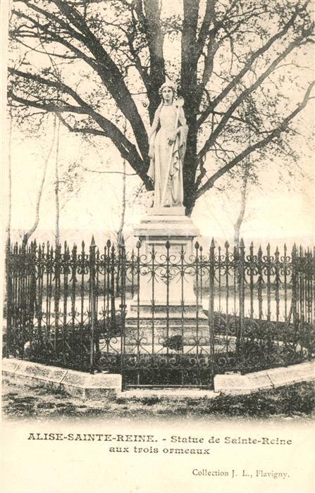Alise-Sainte-Reine Alesia Statue de Sainte Reine aux trois ormeaux