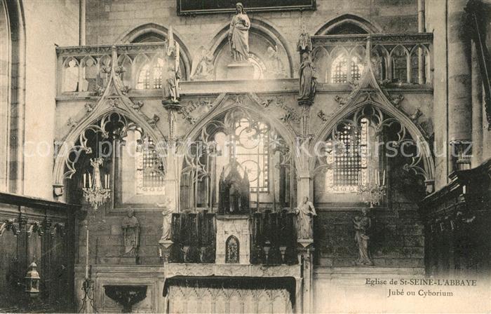 Saint-Seine-l Abbaye Intérieur de l'Eglise Jubé ou Cyborium
