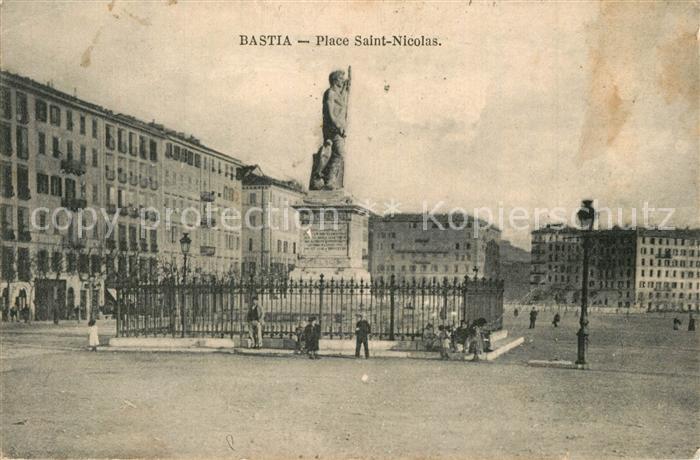 Bastia Place Saint Nicolas Monument Statue