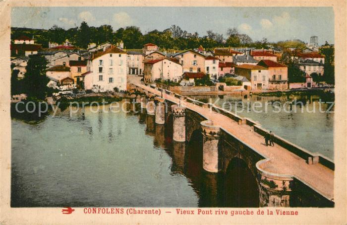 Confolens Vieux pont rive gauche de la Vienne