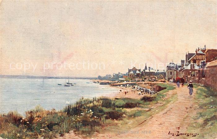Lion-sur-Mer Les Sites de France par Eug. Bourgeois Dessin Kuenstlerkarte Serie